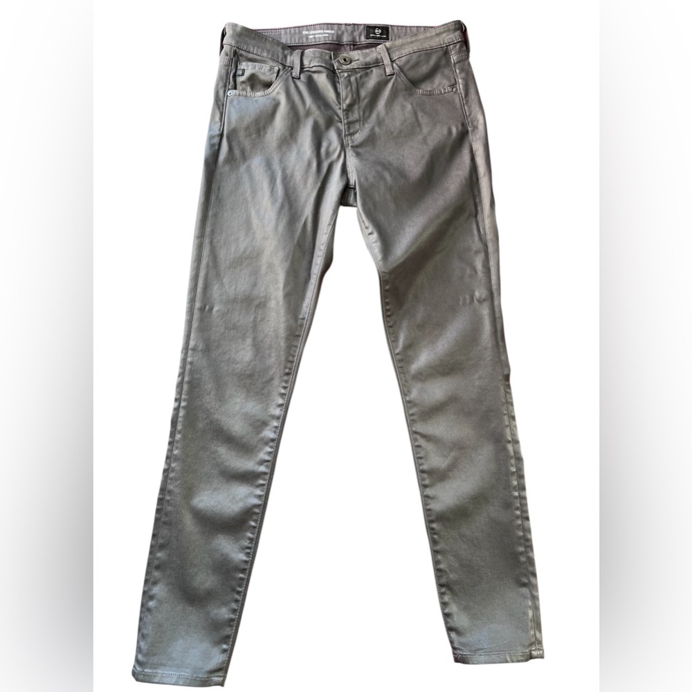 AG Adriano GOLDSCHMIED the legging ankle super skinny dark grey leatherette 28